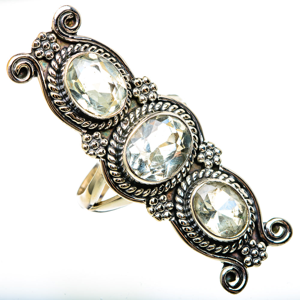 Green Amethyst Rings handcrafted by Anasilvercos - RING100493
