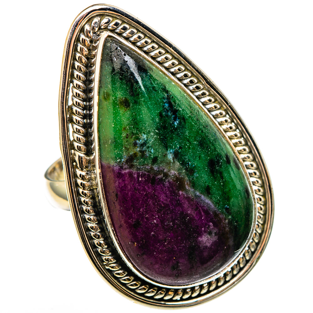 Ruby Zoisite Rings handcrafted by Anasilvercos - RING100494