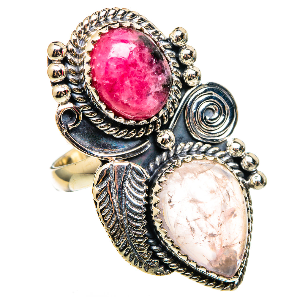 Rose Quartz Rings handcrafted by Anasilvercos - RING100504