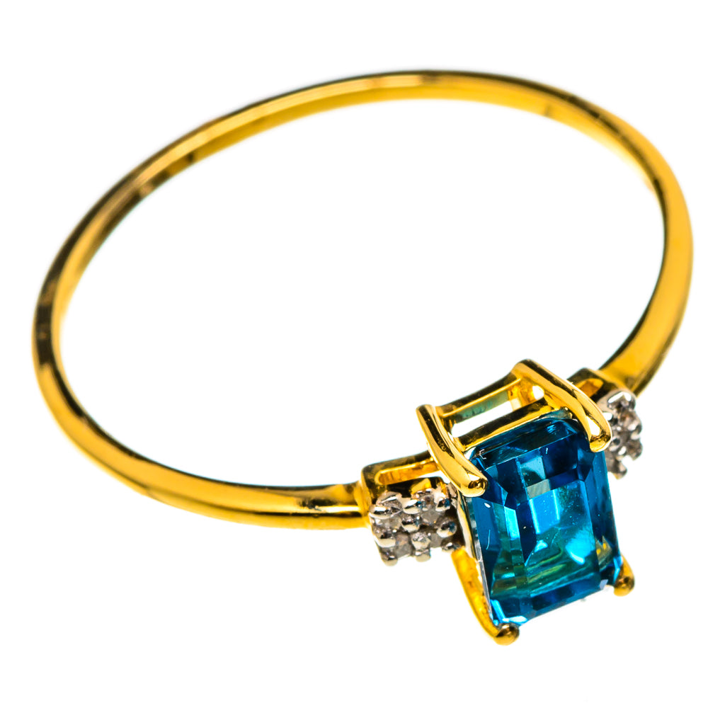 London Blue Topaz Rings handcrafted by Anasilvercos - RING100511