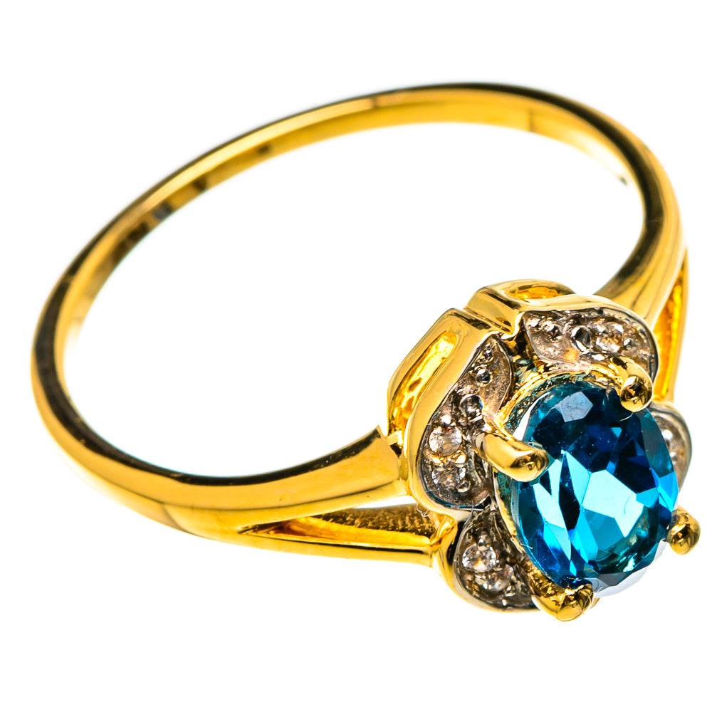 London Blue Topaz Rings handcrafted by Anasilvercos - RING100512 - Photo 2