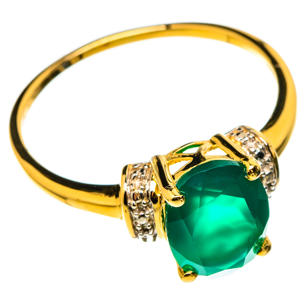 Green Onyx Rings handcrafted by Anasilvercos - RING100515 - Photo 2