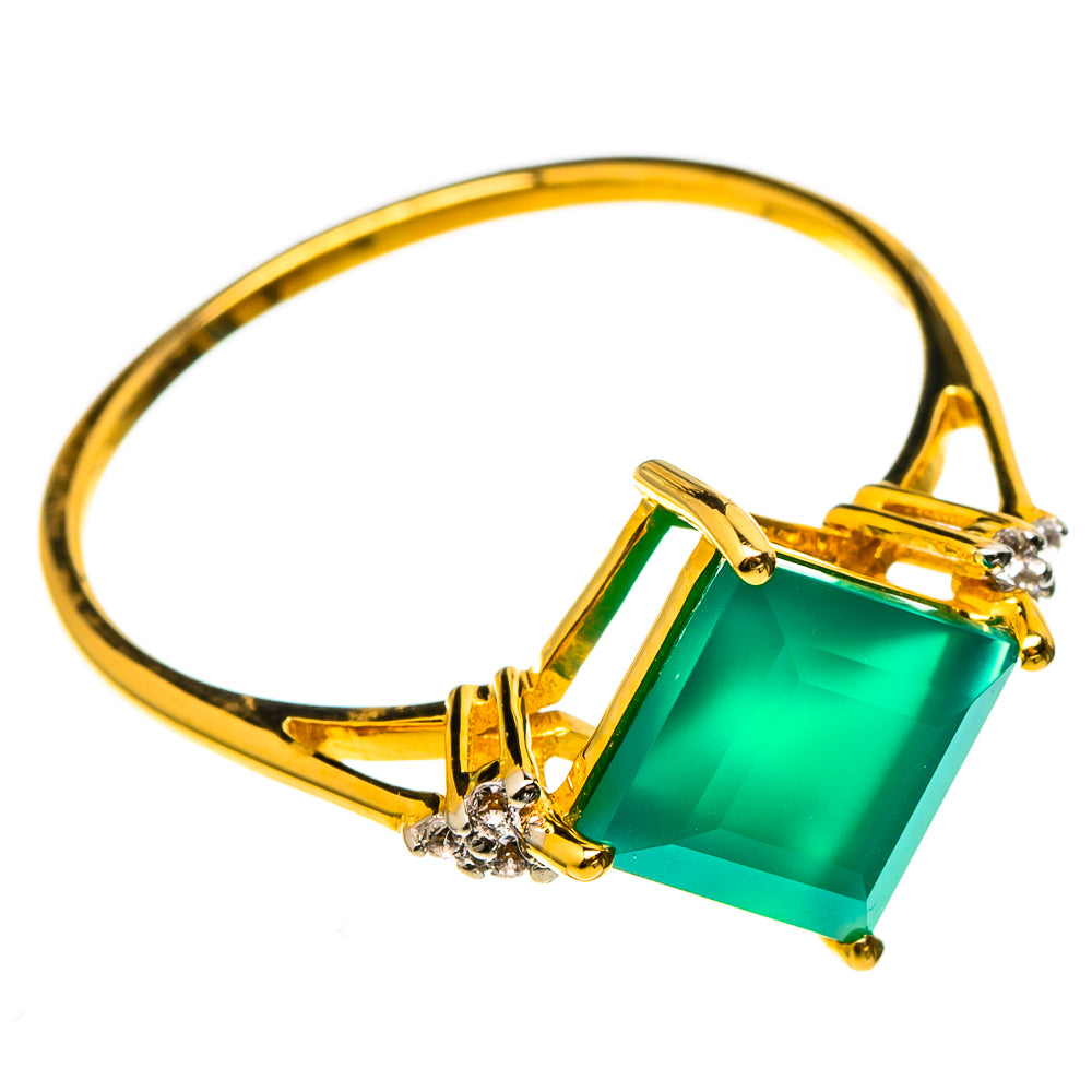 Green Onyx Rings handcrafted by Anasilvercos - RING100516 - Photo 2