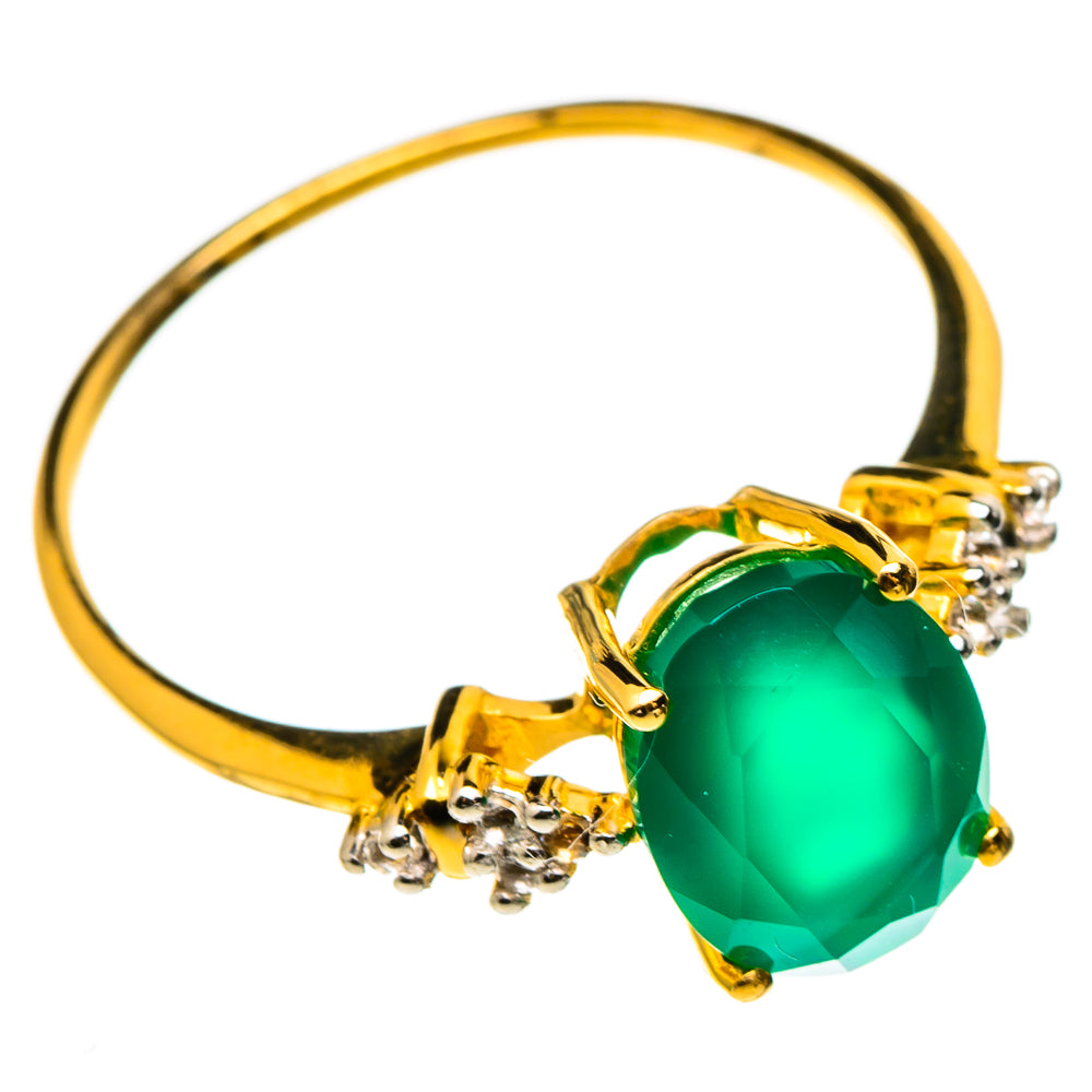 Green Onyx Rings handcrafted by Anasilvercos - RING100517 - Photo 2