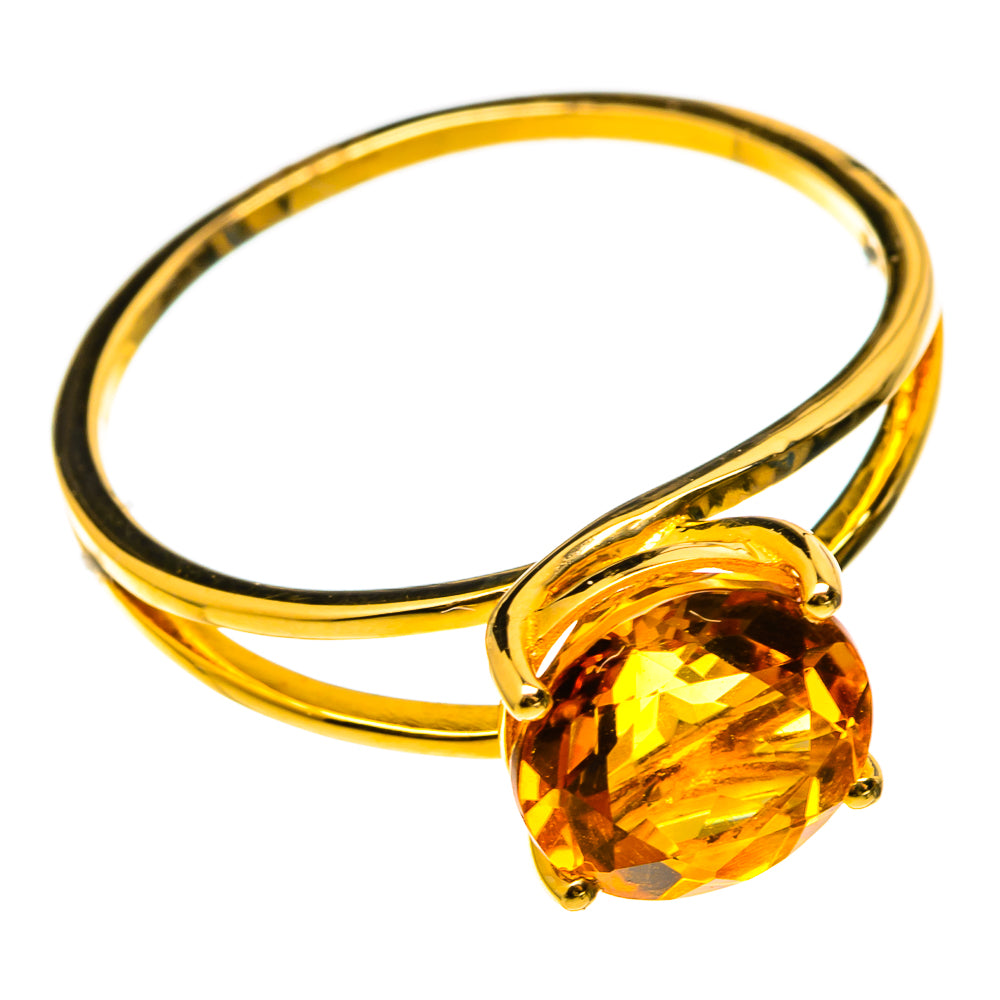 Mandarin Citrine Rings handcrafted by Anasilvercos - RING100524