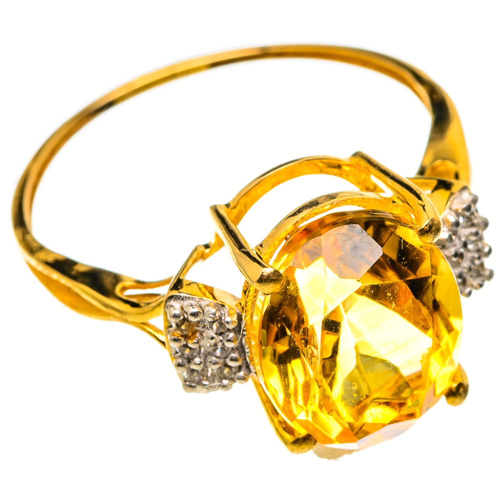 Citrine Rings handcrafted by Anasilvercos - RING100525