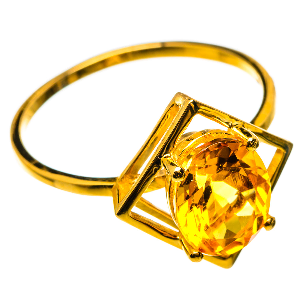 Citrine Rings handcrafted by Anasilvercos - RING100526