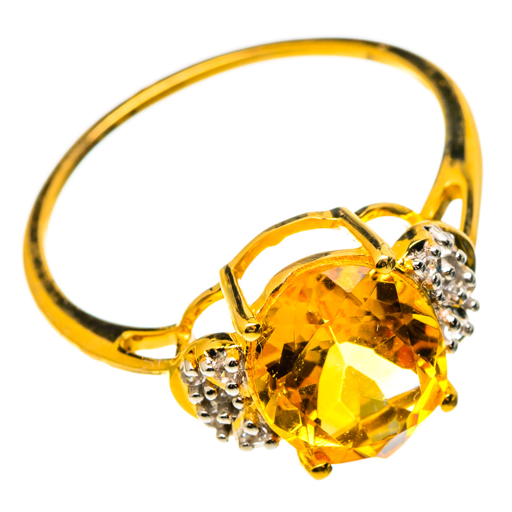 Citrine Rings handcrafted by Anasilvercos - RING100527