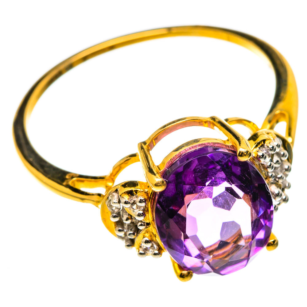 Amethyst Rings handcrafted by Anasilvercos - RING100532