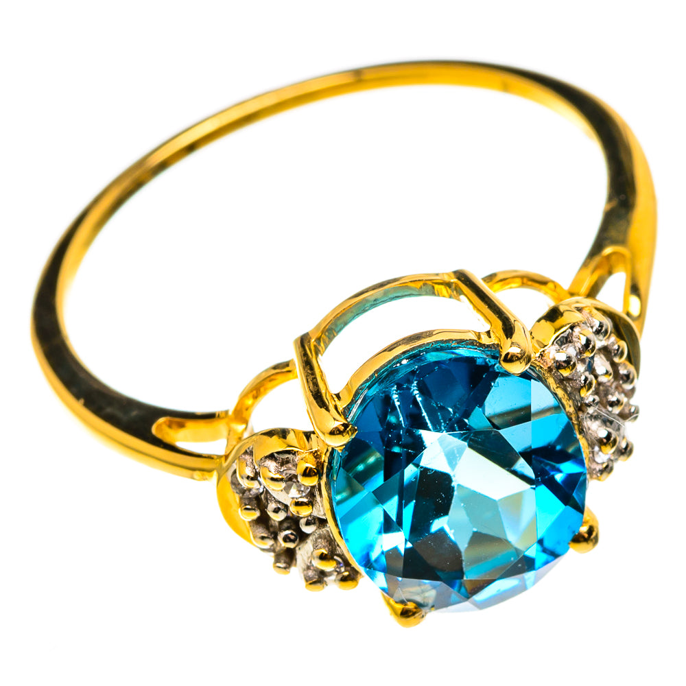 London Blue Topaz Rings handcrafted by Anasilvercos - RING100534