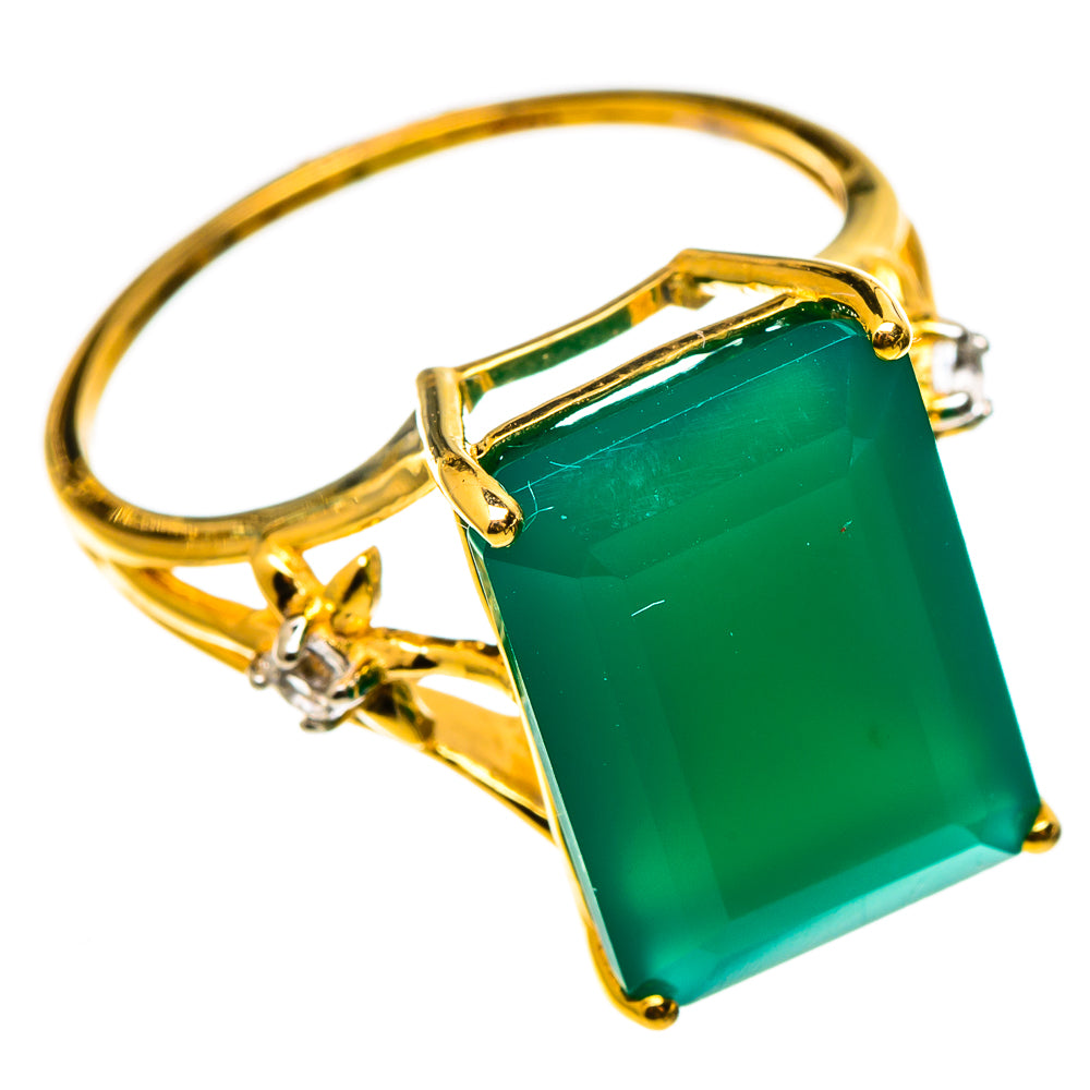 Green Onyx Rings handcrafted by Anasilvercos - RING100536 - Photo 2