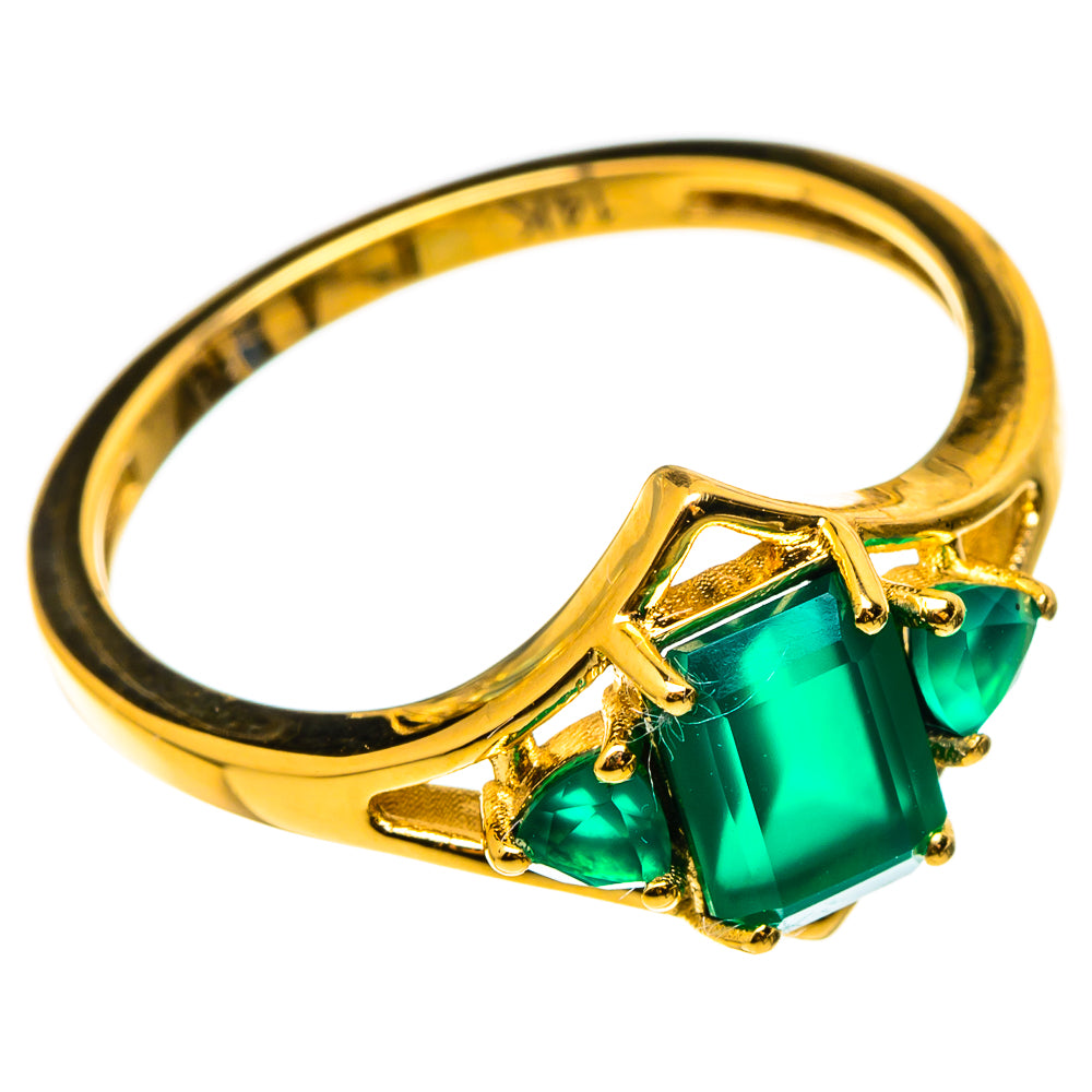 Green Onyx Rings handcrafted by Anasilvercos - RING100540 - Photo 2