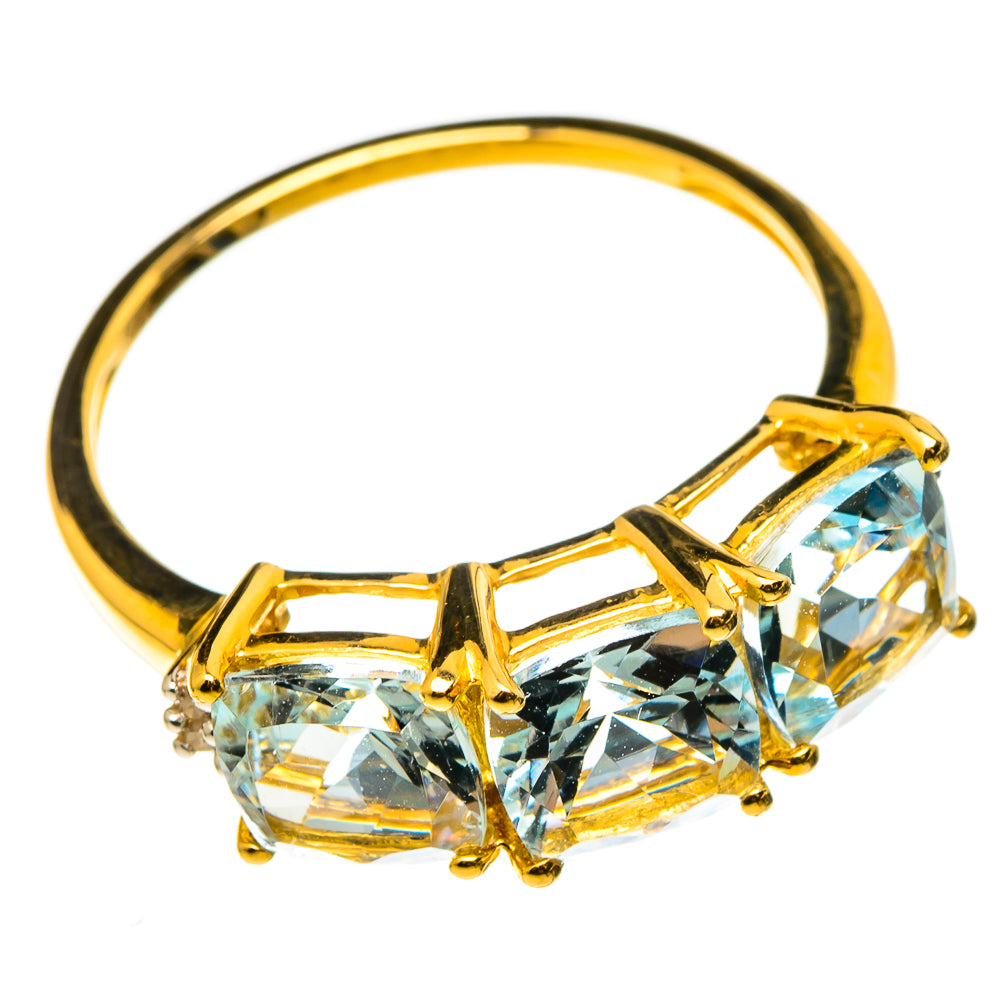 Aquamarine Rings handcrafted by Anasilvercos - RING100543