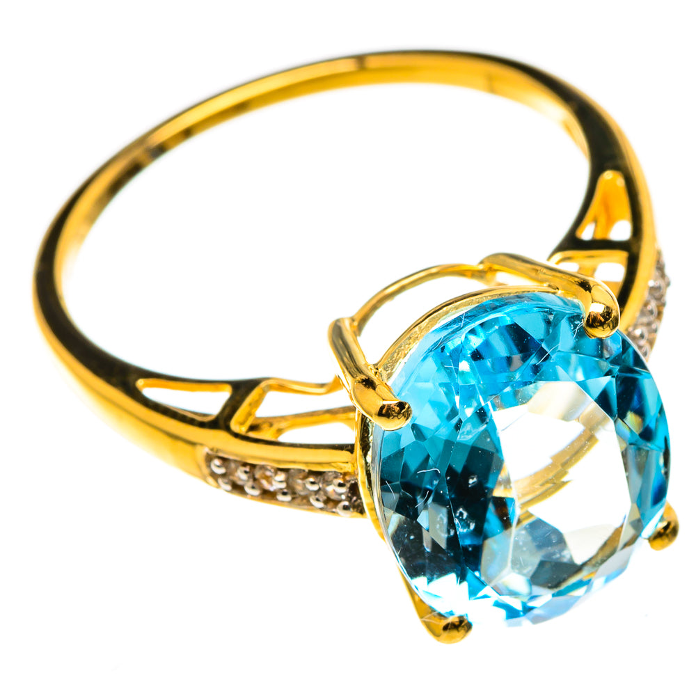 Blue Topaz Rings handcrafted by Anasilvercos - RING100545