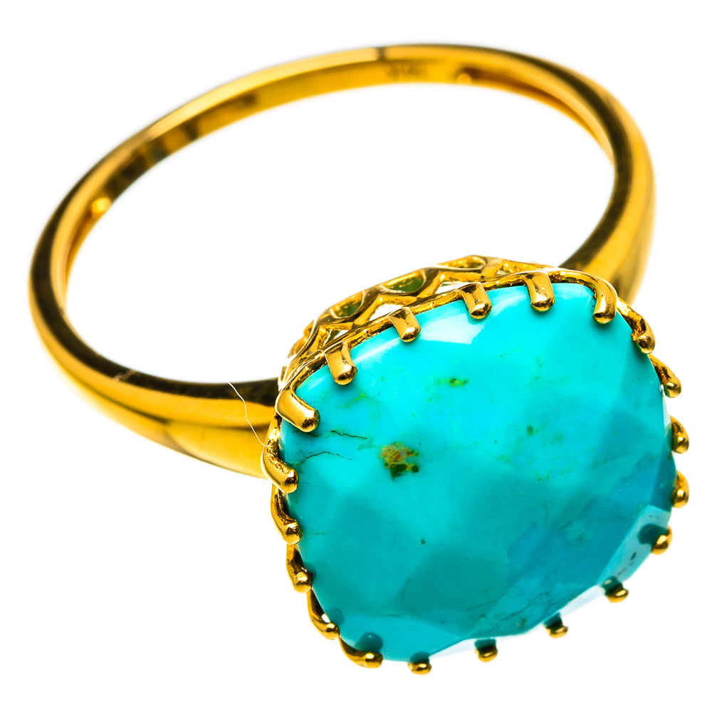 Arizona Turquoise Rings handcrafted by Anasilvercos - RING100546