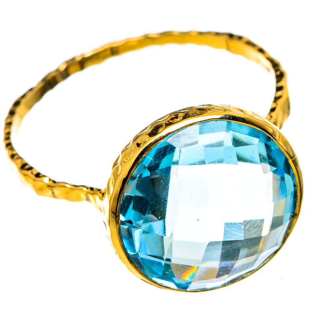 Blue Topaz Rings handcrafted by Anasilvercos - RING100547