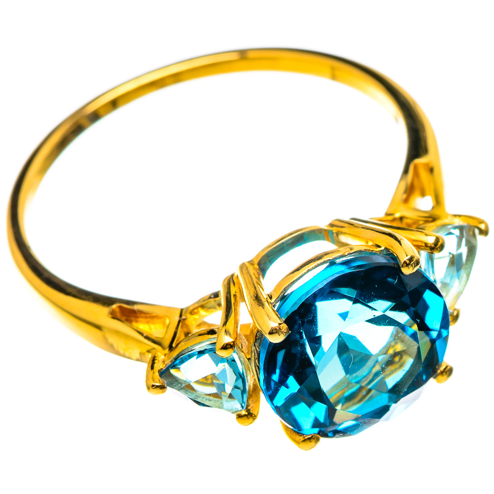 London Blue Topaz Rings handcrafted by Anasilvercos - RING100548