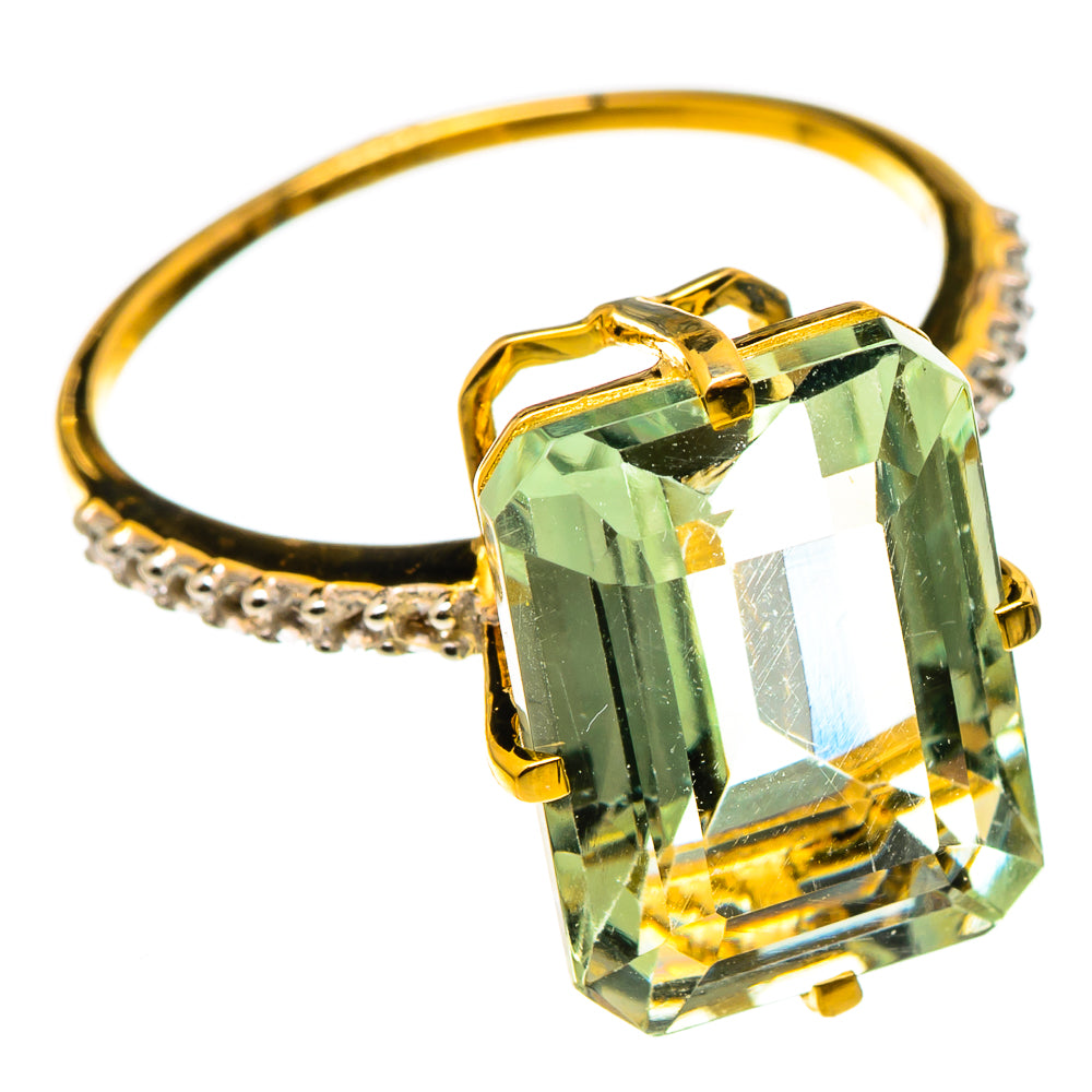 Green Amethyst Rings handcrafted by Anasilvercos - RING100551