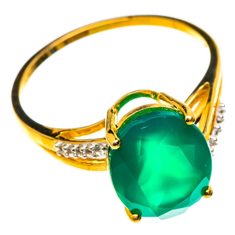 Green Onyx Rings handcrafted by Anasilvercos - RING100552 - Photo 2