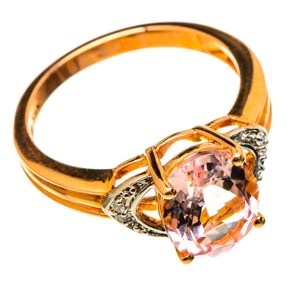 Morganite Rings handcrafted by Anasilvercos - RING100556