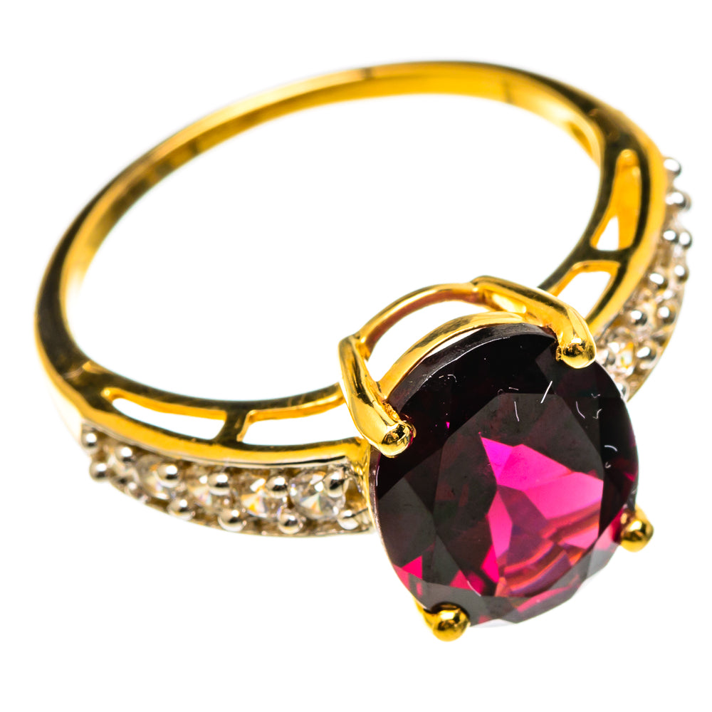 Rhodolite Garnet Rings handcrafted by Anasilvercos - RING100557