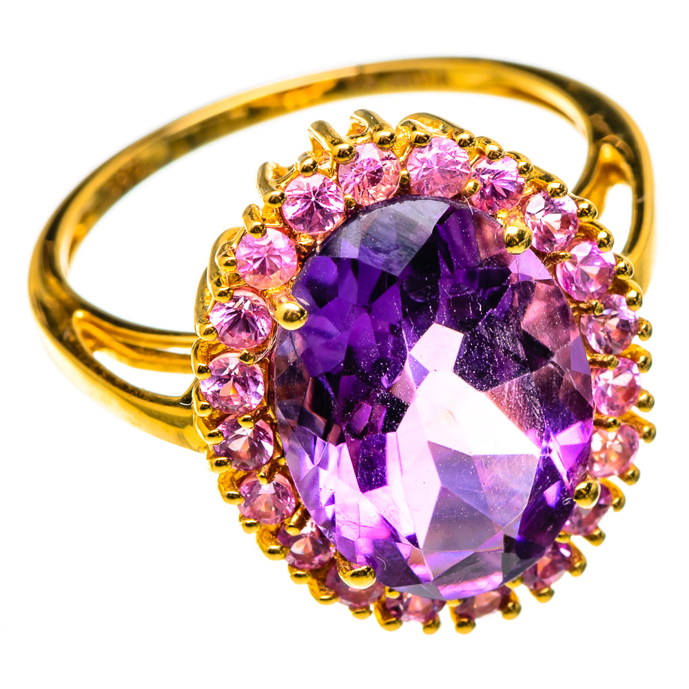 Amethyst Rings handcrafted by Anasilvercos - RING100558