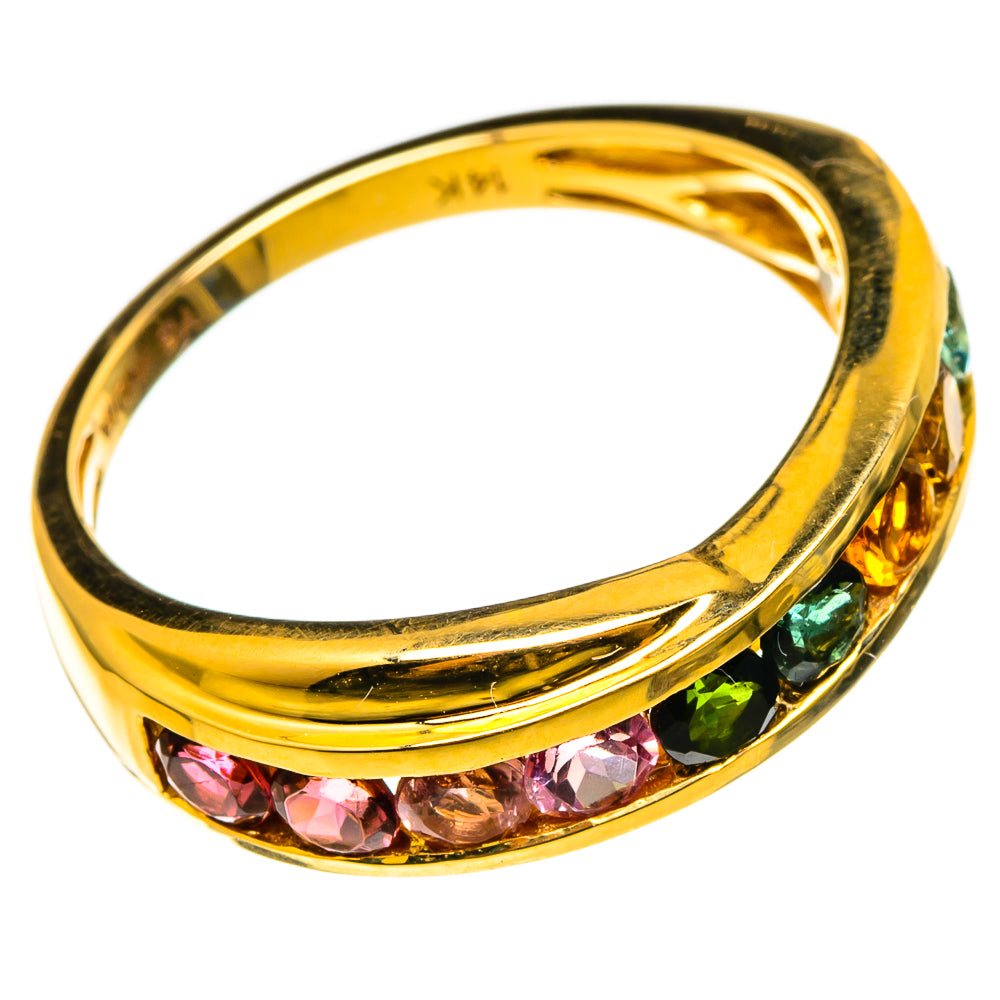 Multi-tourmaline Rings handcrafted by Anasilvercos - RING100566