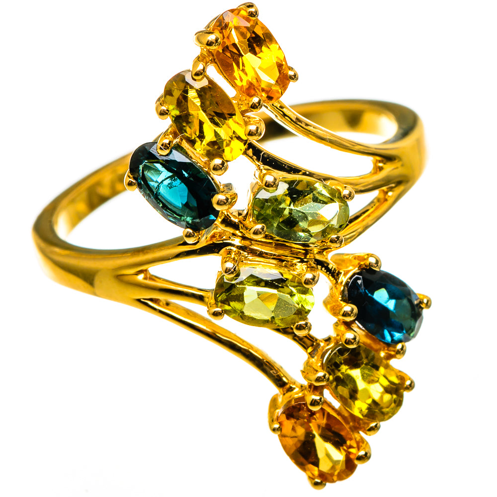 Multi-Colored Sapphire Rings handcrafted by Anasilvercos - RING100567