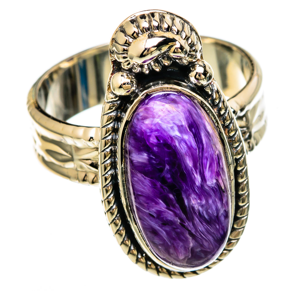 Charoite Rings handcrafted by Anasilvercos - RING100591