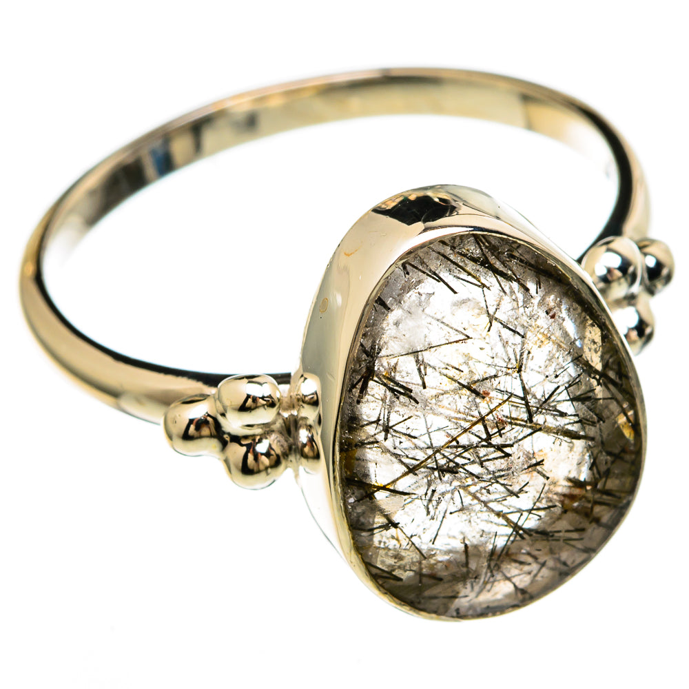 Tourmalinated Quartz Rings handcrafted by Anasilvercos - RING100594