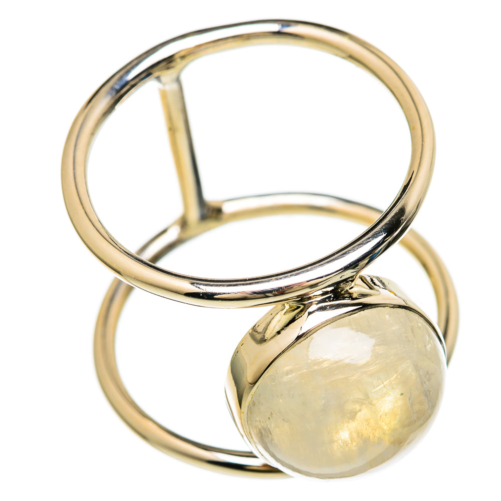 Rainbow Moonstone Rings handcrafted by Anasilvercos - RING100596