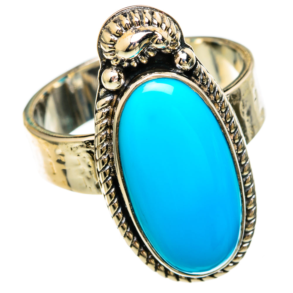 Sleeping Beauty Turquoise Rings handcrafted by Anasilvercos - RING100604