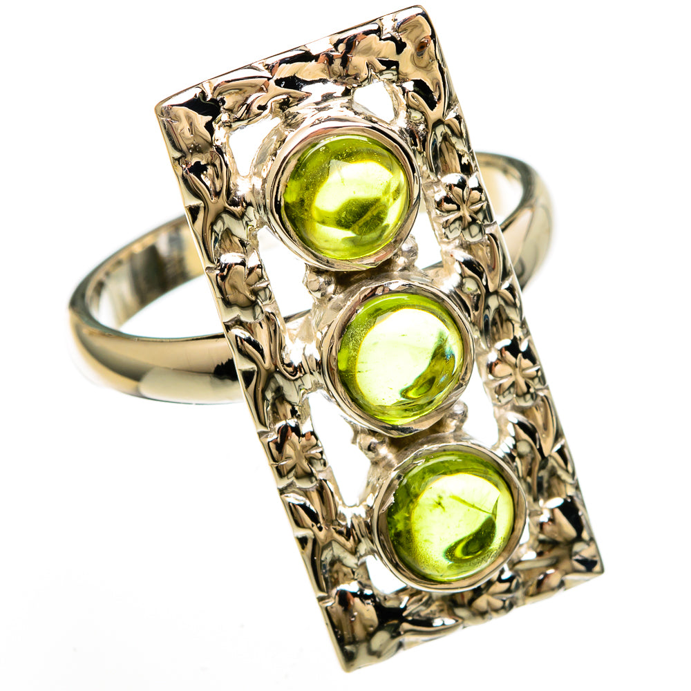 Peridot Rings handcrafted by Anasilvercos - RING100608