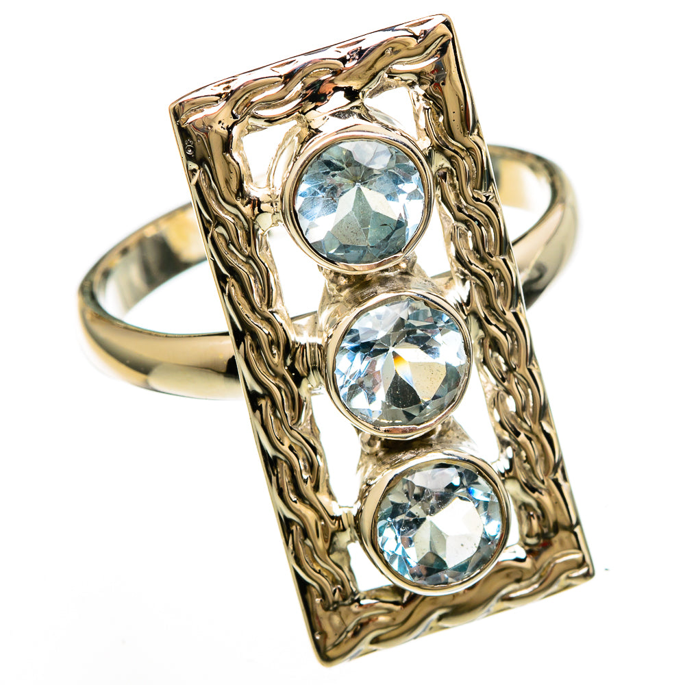 Blue Topaz Rings handcrafted by Anasilvercos - RING100625