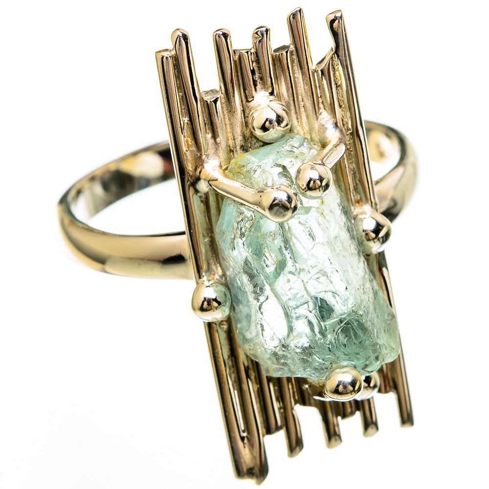 Aquamarine Rings handcrafted by Anasilvercos - RING100626