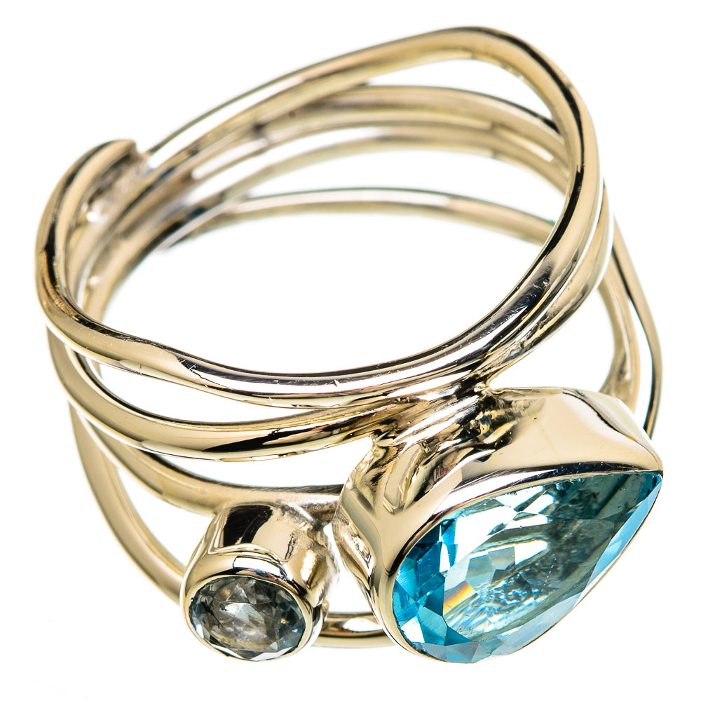Blue Topaz Rings handcrafted by Anasilvercos - RING100628