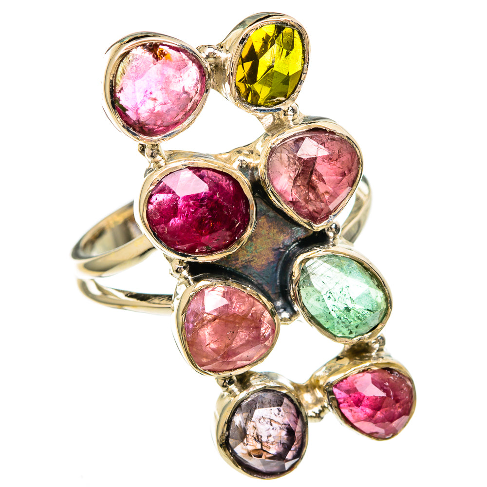 Multi-Tourmaline Rings handcrafted by Anasilvercos - RING100672