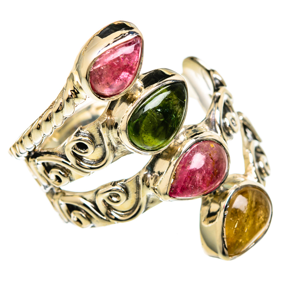 Multi-Tourmaline Rings handcrafted by Anasilvercos - RING100673