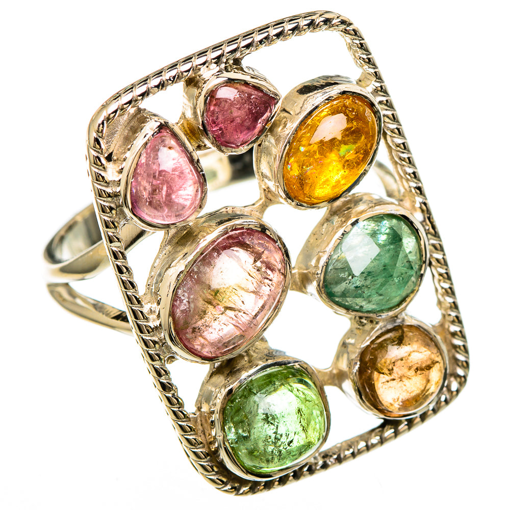 Multi-Tourmaline Rings handcrafted by Anasilvercos - RING100679