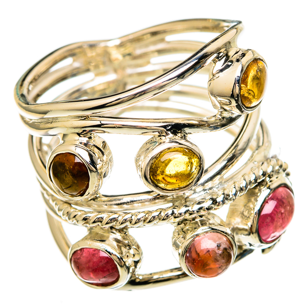 Multi-Tourmaline Rings handcrafted by Anasilvercos - RING100680