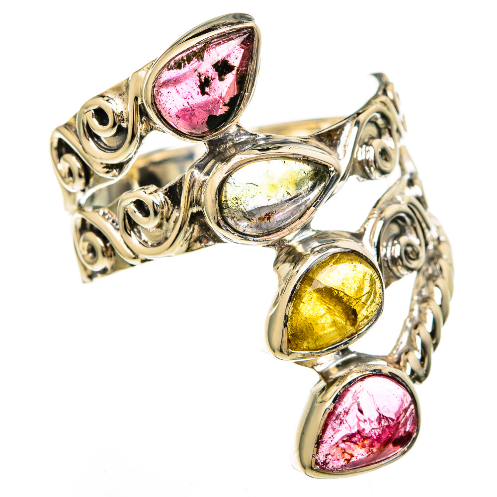 Multi-Tourmaline Rings handcrafted by Anasilvercos - RING100681