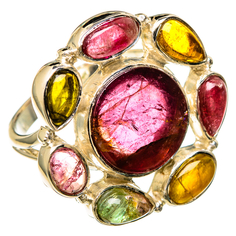 Watermelon Tourmaline Rings handcrafted by Anasilvercos - RING100682