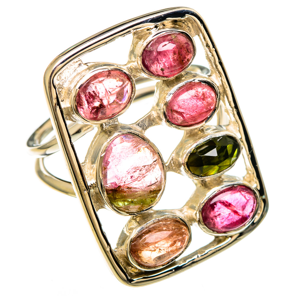 Multi-Tourmaline Rings handcrafted by Anasilvercos - RING100683