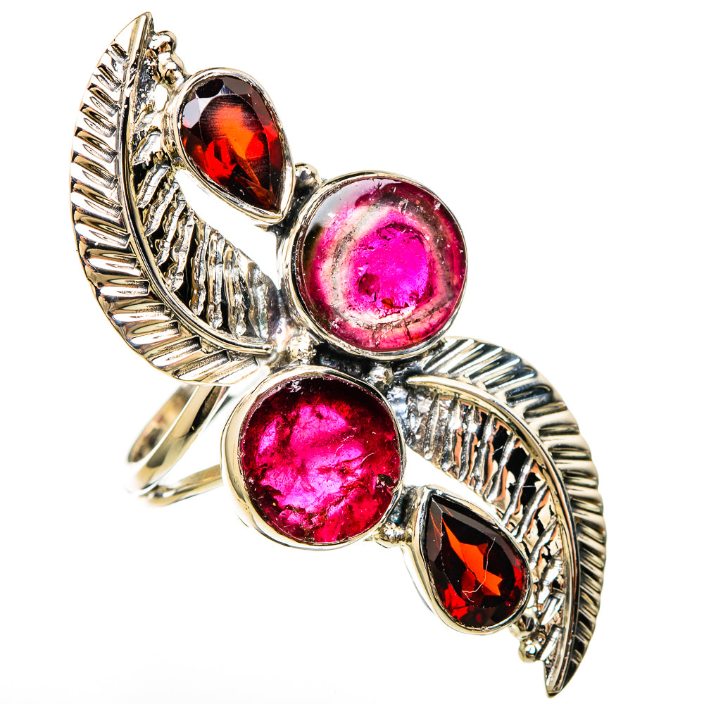 Watermelon Tourmaline Rings handcrafted by Anasilvercos - RING100693