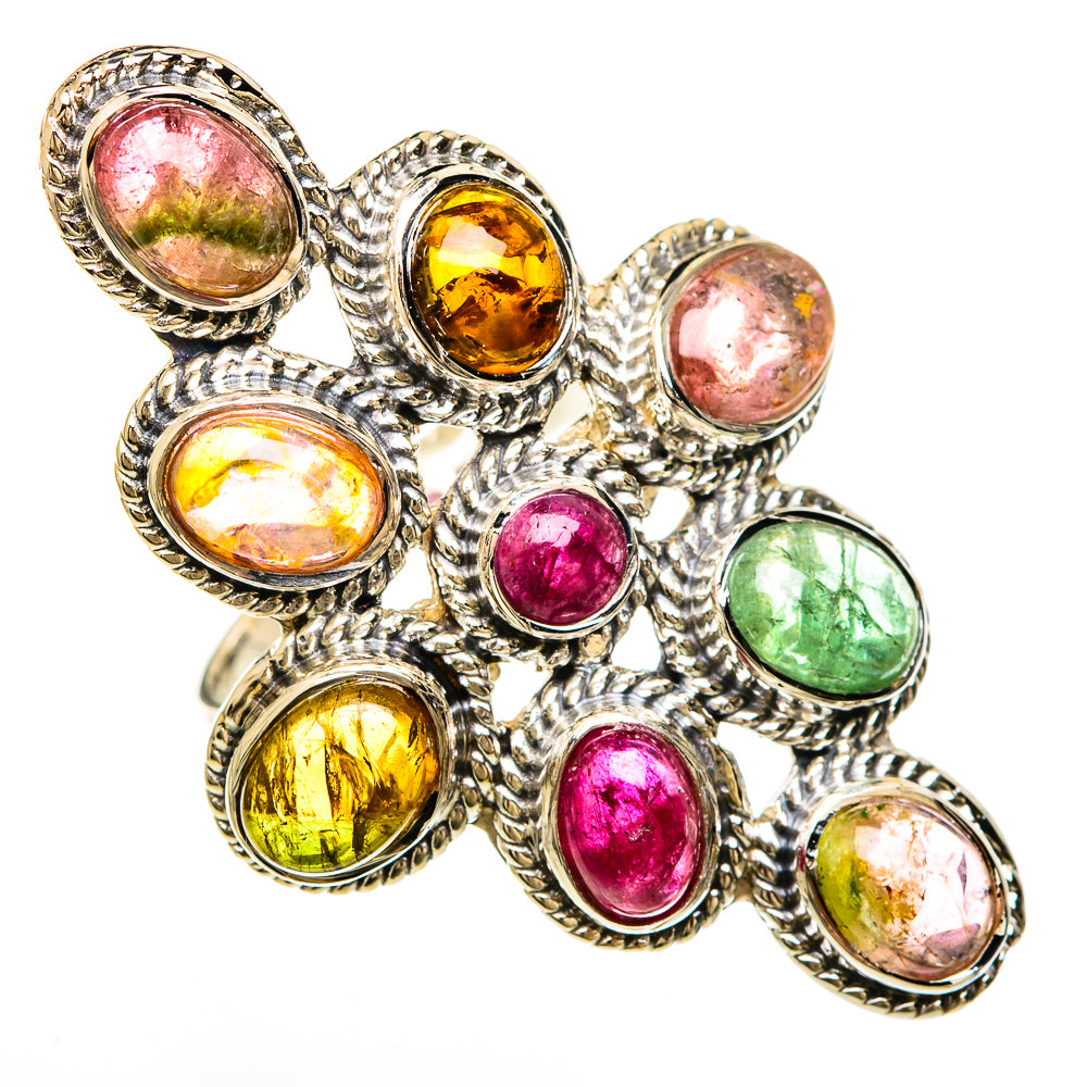 Multi-Tourmaline Rings handcrafted by Anasilvercos - RING100702