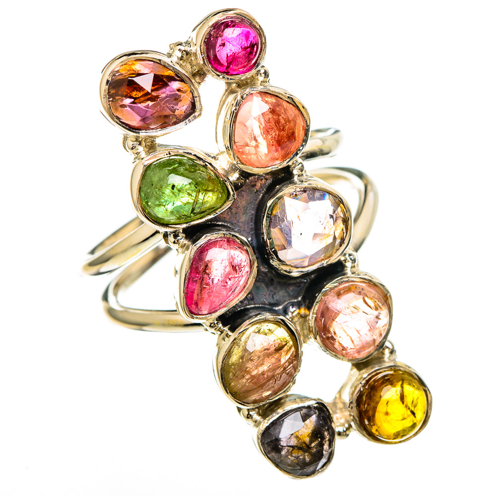 Multi-Tourmaline Rings handcrafted by Anasilvercos - RING100716