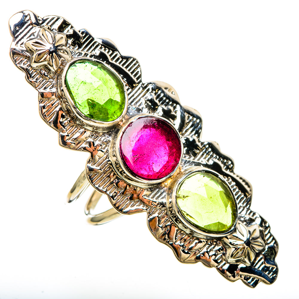 Watermelon Tourmaline Rings handcrafted by Anasilvercos - RING100719