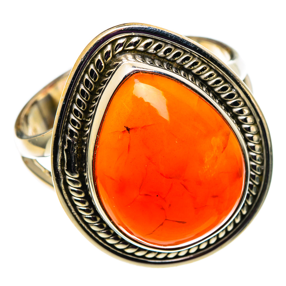Carnelian Rings handcrafted by Anasilvercos - RING100732