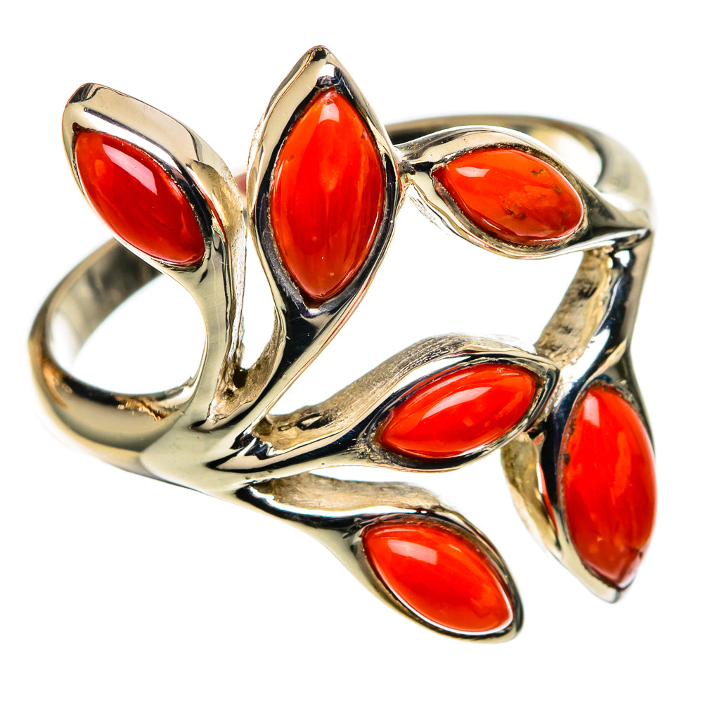 Mediterranean Red Coral Rings handcrafted by Anasilvercos - RING100736 - Photo 2
