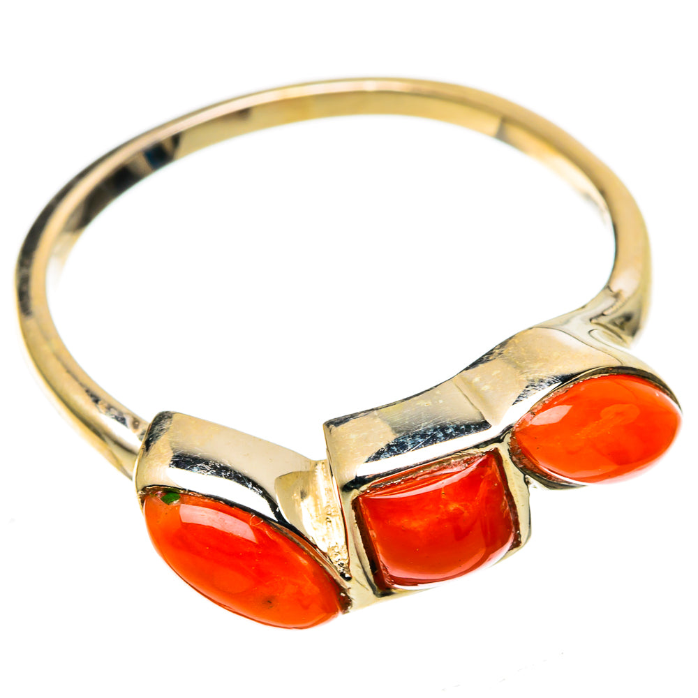 Mediterranean Red Coral Rings handcrafted by Anasilvercos - RING100737 - Photo 2
